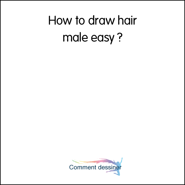 How to draw hair male easy